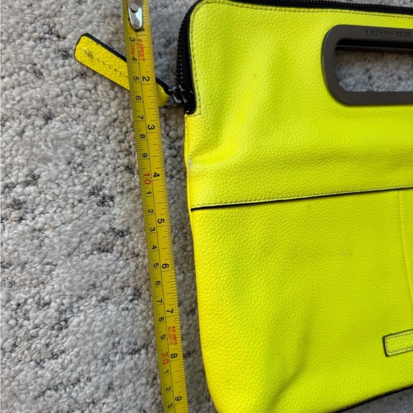 BCBGMaxAzria Bold Yellow Wristlet neon in Great condition minor marks see pics - Picture 12 of 16